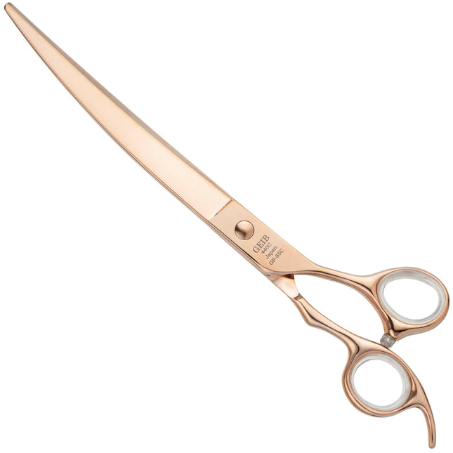 Geib Gold Pearl Curved Scissors - professional grooming scissors made of Japanese steel, curved.