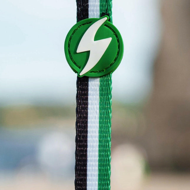 Dashi Stripes Green & Black Cat Harness + Leash - harness and leash for cats, set, green and black stripes.