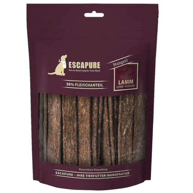Escapure Stangerl Lamb - natural dog treats, meat strips made from lamb.