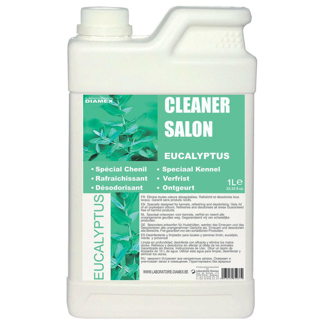 Diamex Cleaner Salon Eucalyptus - universal cleaning solution that eliminates unpleasant odors, with an eucalyptus scent..