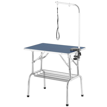 Blovi Grooming Table with Arm and Accessory Basket, Height 78cm.