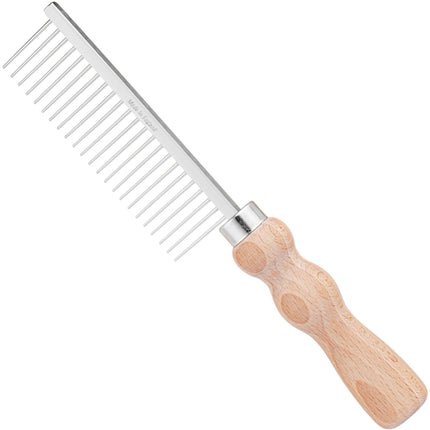Large HPP UK Comb with Wooden Handle.