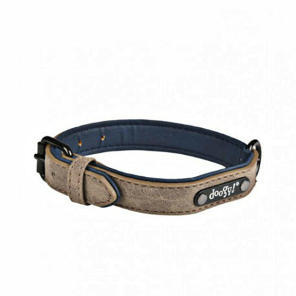 Doogy Simili Sweet - eco-leather collar for dogs, beige - Length:.