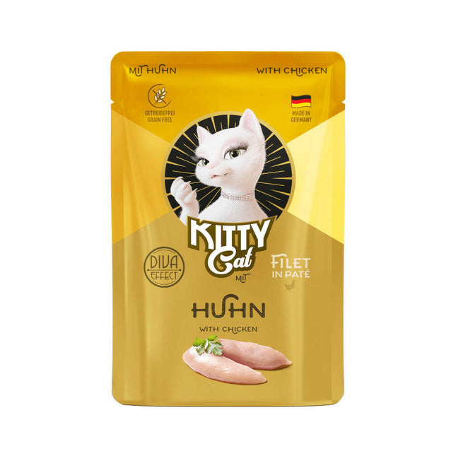 Kitty Cat Filet in Pâté Chicken - pouch for cats, with chicken, filet in pâté.