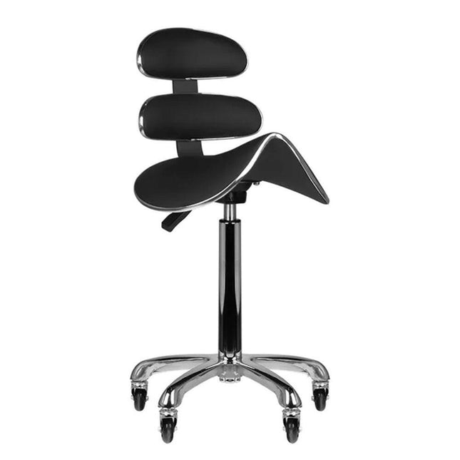 Activ AM - 880 Speed - elegant, contoured grooming chair with height adjustment and rubber wheels.