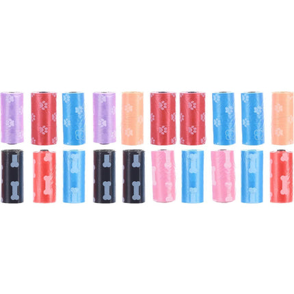 Flamingo Poop Bags 2x20pcs - colorful bags for dog waste.