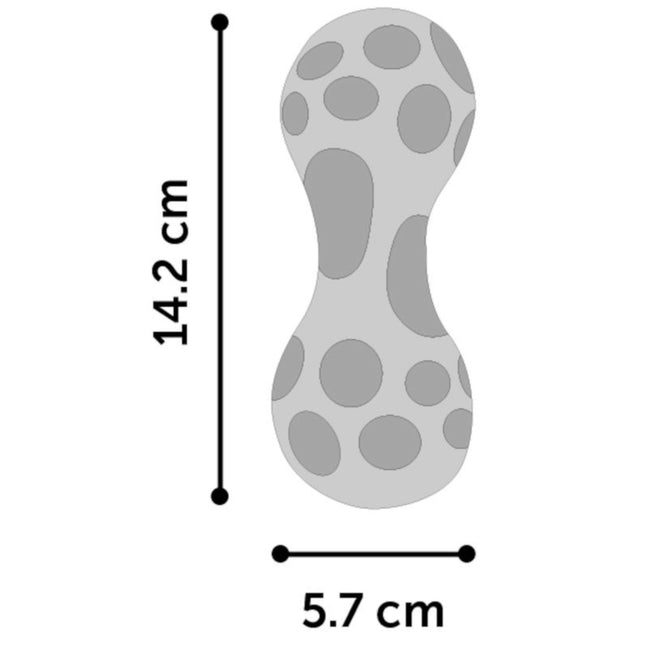 Flamingo Squeak Dumbbell - dog toy, chew toy with protrusions and squeaker.