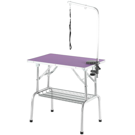 Blovi Grooming Table with Arm and Accessory Basket, Height 78cm.