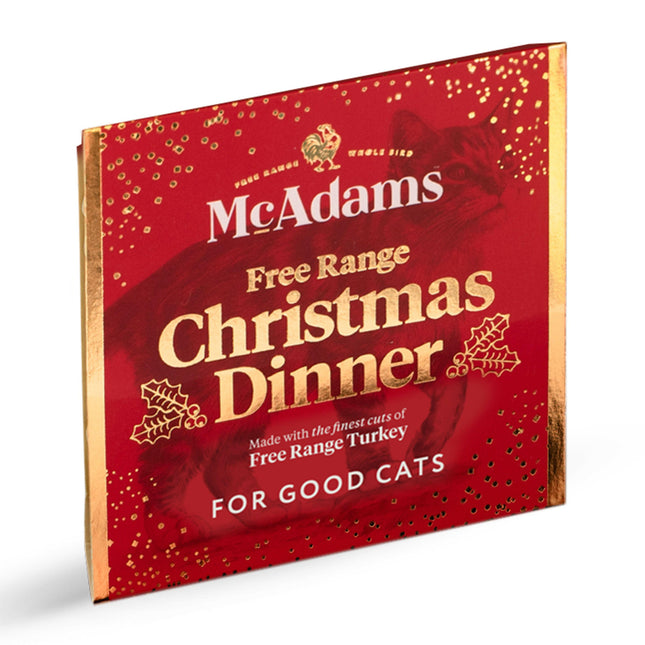 McAdams Free Range Christmas Dinner Cat - wet food for cats with free-range turkey, holiday edition.