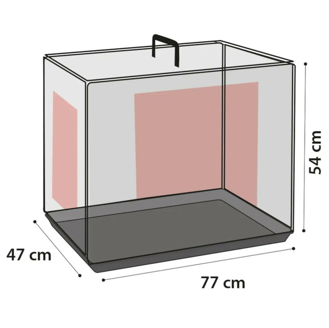 Flamingo Keo - metal dog crate, M:.