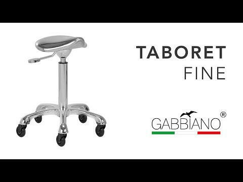 Gabbiano Roll Speed - grooming stool with a contoured leather seat, wheels with bearings.