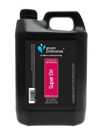 Groom Professional Super Dri Shampoo - deeply cleansing shampoo that reduces drying time for fur, concentrate 1:10.