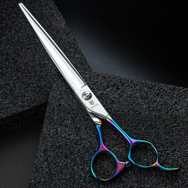 Jargem Multicolor Straight Scissors - straight grooming scissors with a colorful handle.