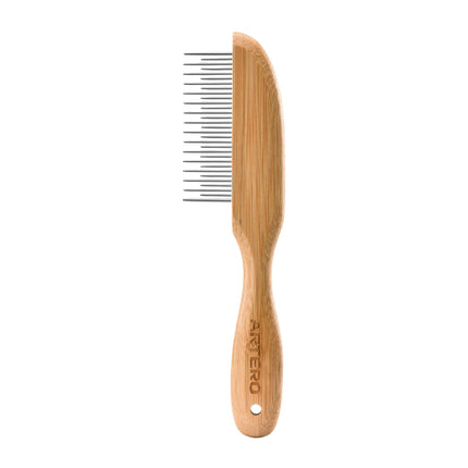 Artero Rotating Double Pin Comb Nature Collection - bamboo comb for long-haired dogs and cats, with rotating pins.