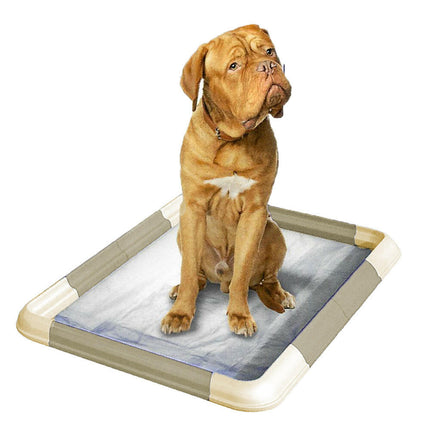 Record Puppy Pad Holder - modular dog litter box for hygiene pads for house training.