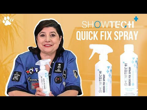 Show Tech+ Quick Fix Spray - a product that facilitates brushing and grooming, prevents dirt buildup.