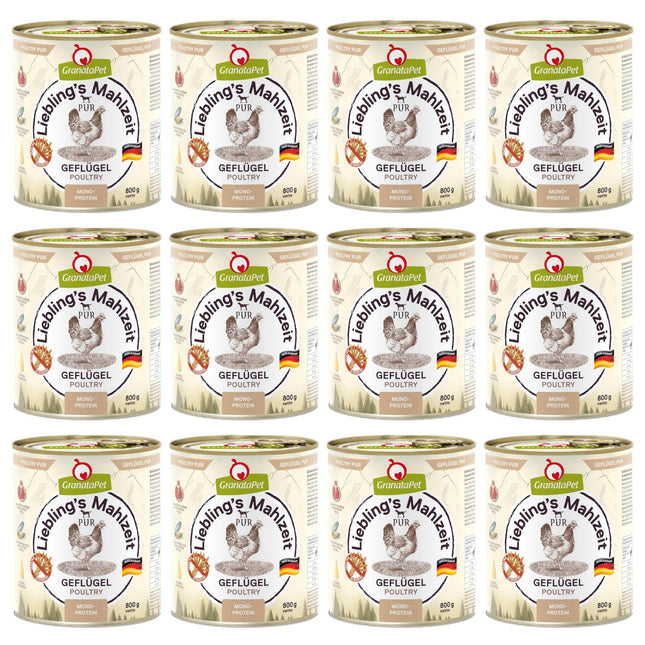 GranataPet Poultry PUR - monoprotein grain-free wet food for dogs, poultry.