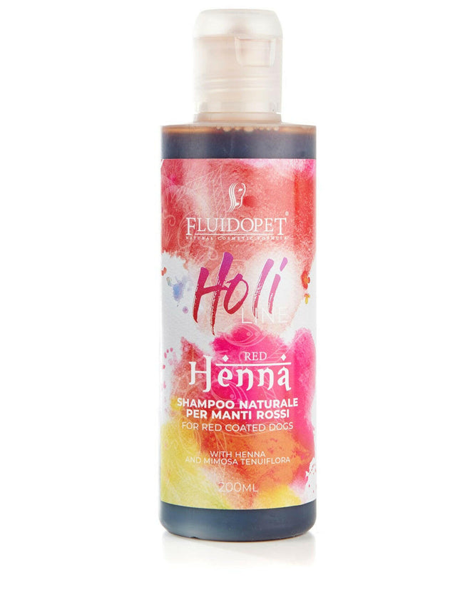 FluidoPet Natural Henna Shampoo - professional shampoo enhancing red, auburn, mahogany, golden, and brown fur color, concentrate 1:10.