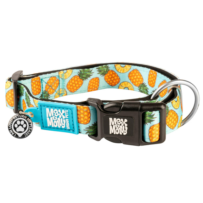 Max & Molly GOTCHA! Smart ID Sweet Pineapple Collar - collar with smart Tag for dogs.