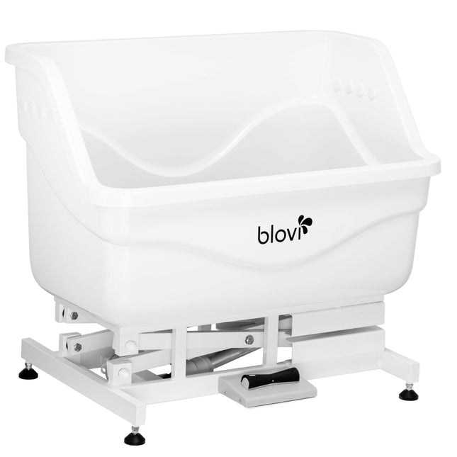 Blovi Fiberglass Dog Bath Tub - professional fiberglass grooming tub with electric lift.