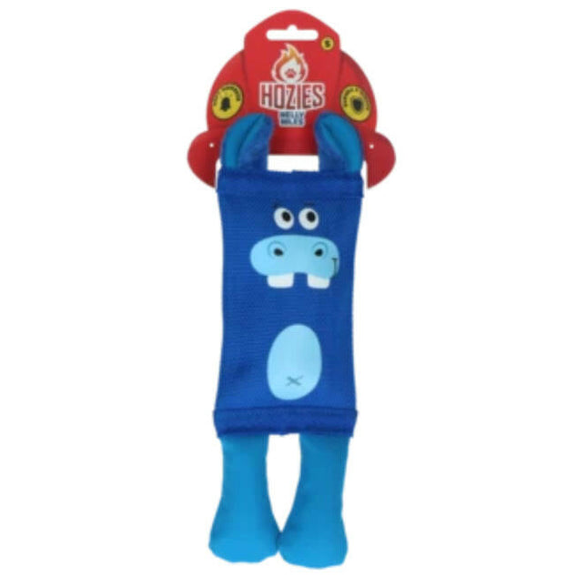 Holland Hozies Nelly Niles - dog toy made from fire hose, hippo with squeaker.