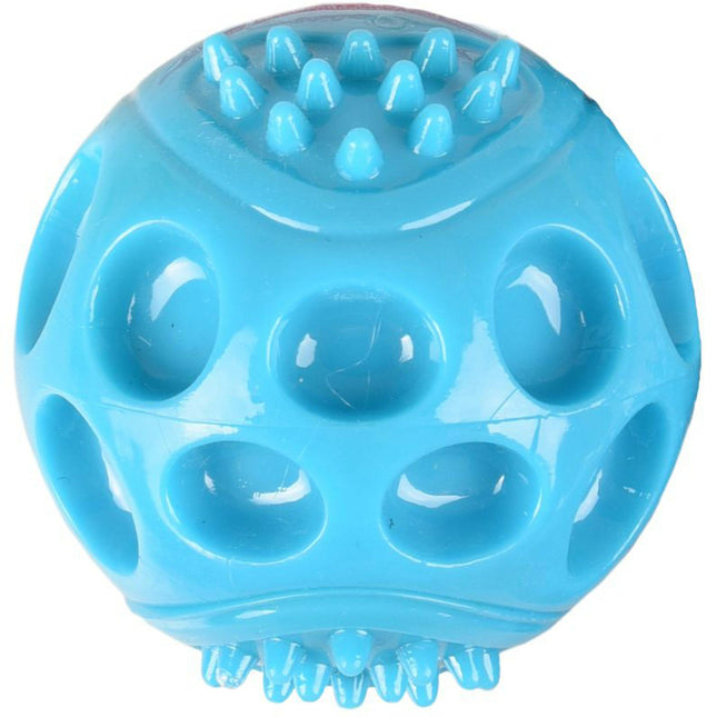 Flamingo Squeak Ball - dog ball with protrusions and squeaker.