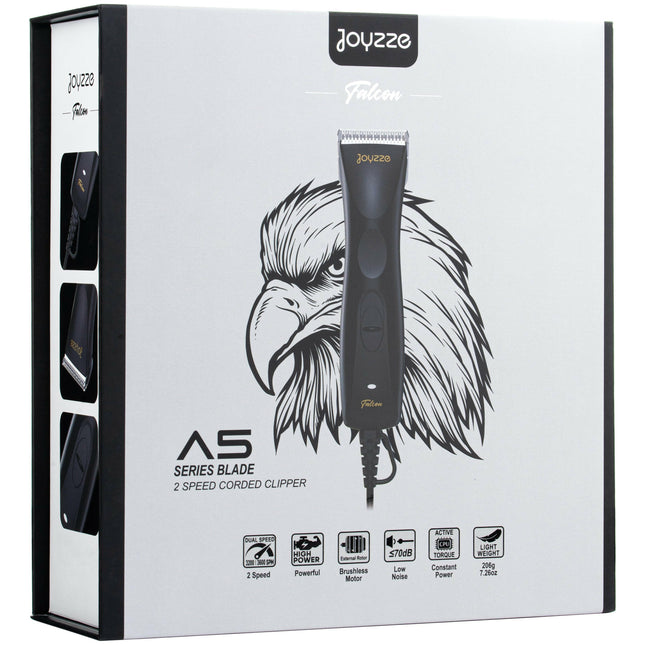 Joyzze Falcon Corded Clipper - ultra-lightweight and quiet corded clipper with a running blade, black.