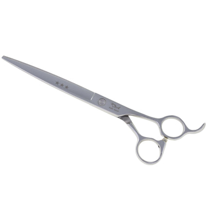 Shernbao Three Star Straight - grooming scissors with ergonomic handle, straight.