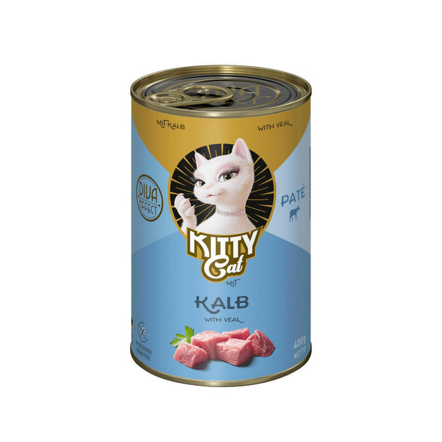 Kitty Cat Veal Pâté - grain-free wet food, pâté for cats, with veal.