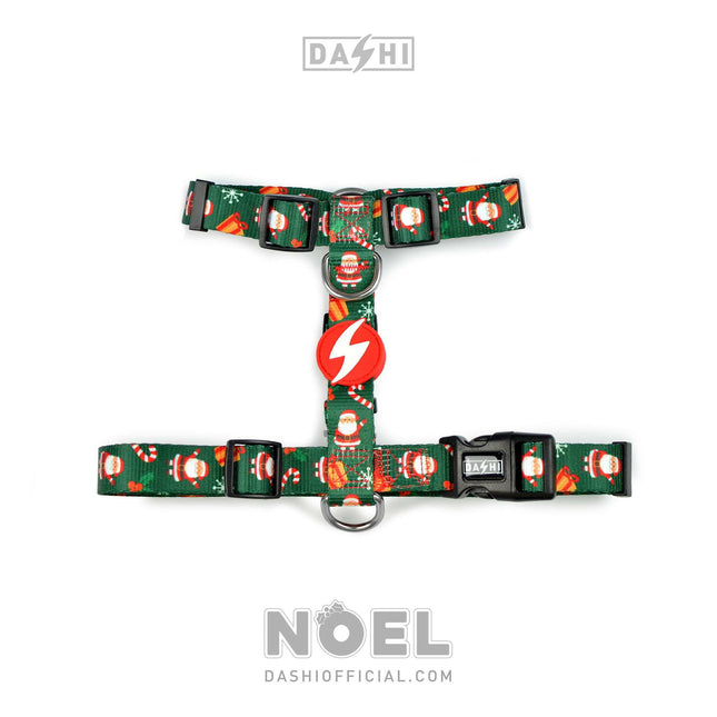 Dashi Noel Back Harness - Christmas Dog Harness with Santa.