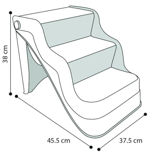 Flamingo Dog Steps Fola - stairs for dogs up to 50kg, made of plastic.