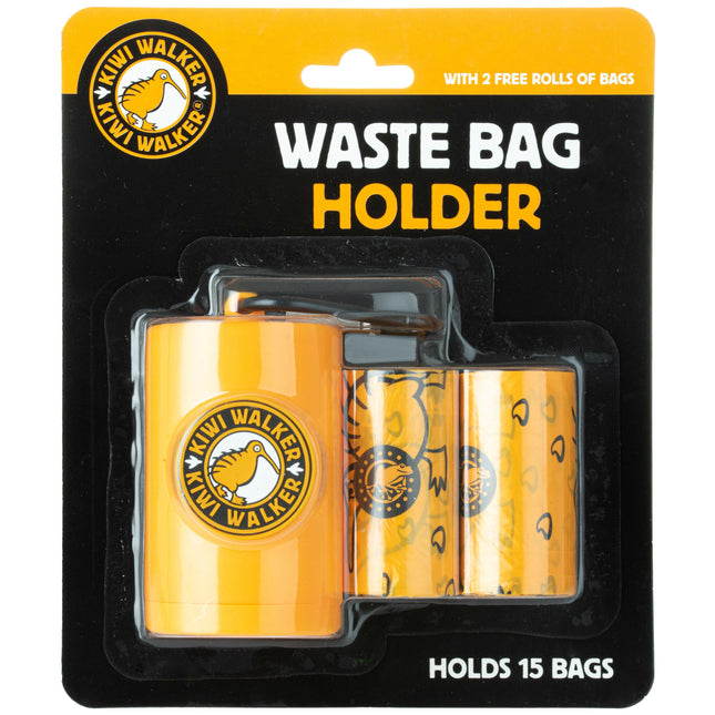 Kiwi Walker Waste Bag Holder - Dog Waste Bag Holder + Roll of Bags.