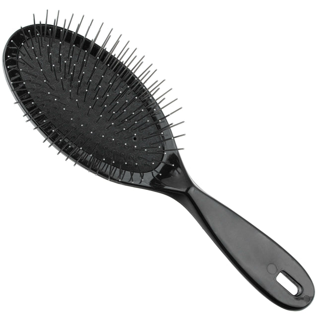 1 All Systems Oval Plastic Pin Brush - professional large brush with metal pins for dogs and cats.