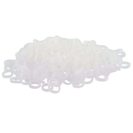 Paw Marks Non-Latex Transparent Bands 6.3mm - professional, durable, non-latex rubber bands, transparent, medium thickness, 1000 pieces.