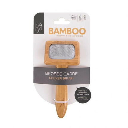 Hery Bamboo Slicker Brush - Poodle Brush.