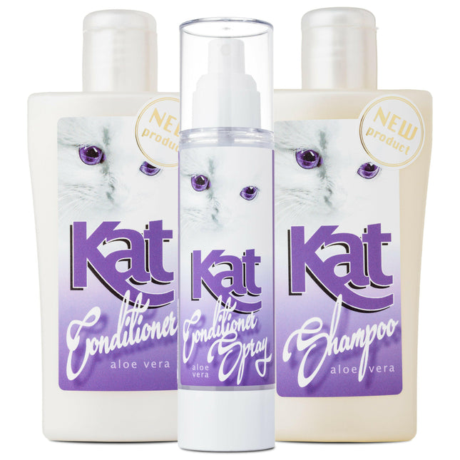 K9 Kat Aloe Vera Set - a set of gentle grooming products for cat fur.