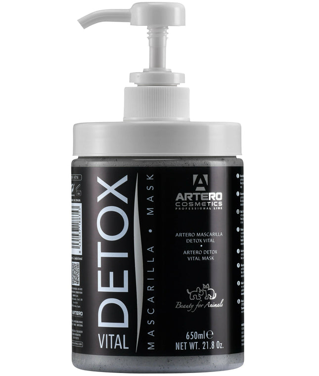 Artero Detox Vital Mask - cleansing mask with activated charcoal, for dogs and cats.