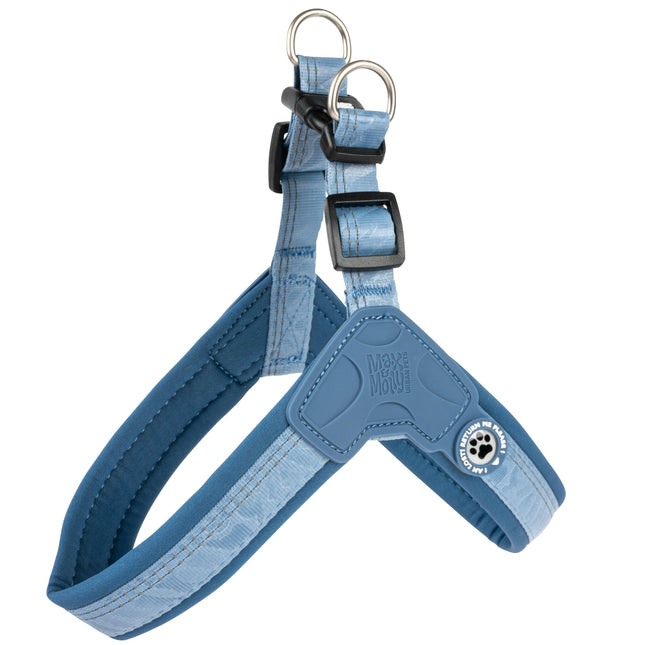 Max & Molly Q - Fit Harness Matrix 2.0 Ocean - lightweight step-in harness for dogs, with QR identifier.
