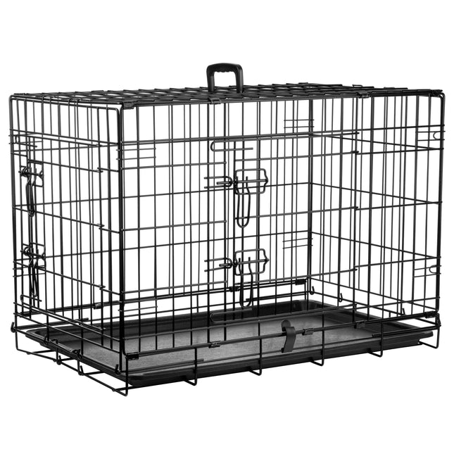 Flamingo Keo - metal dog crate, M:.