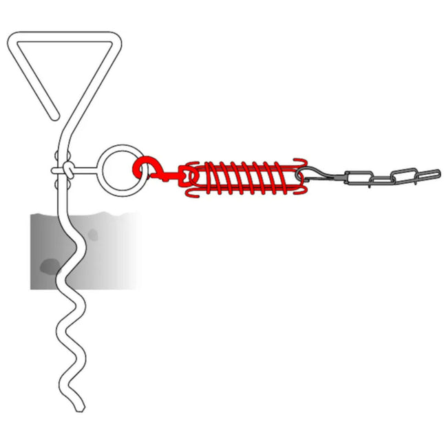 Flamingo Safety Spring - metal shock absorber for dog stake.