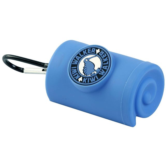 Kiwi Walker Waste Bag Holder - silicone container for dog waste bags.