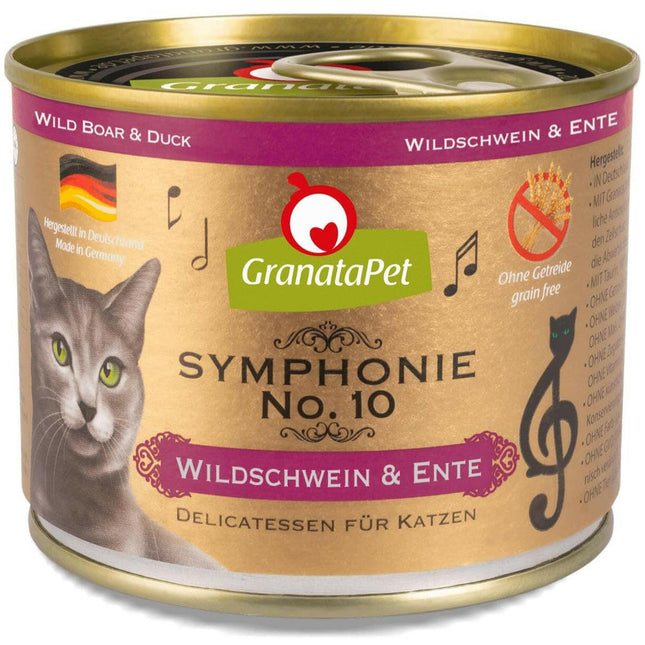GranataPet Symphonie - high-meat cat food, wild boar and duck.