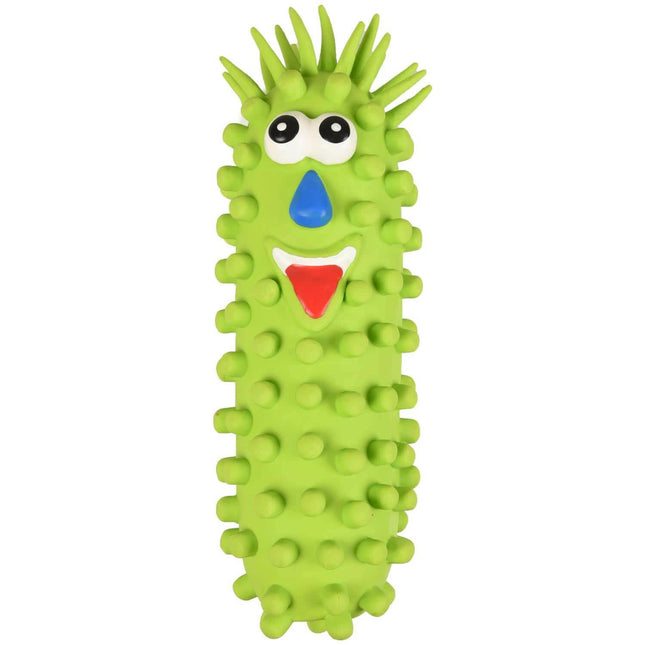 Flamingo Latex Worm - latex worm, spiky chew toy with a squeaker.