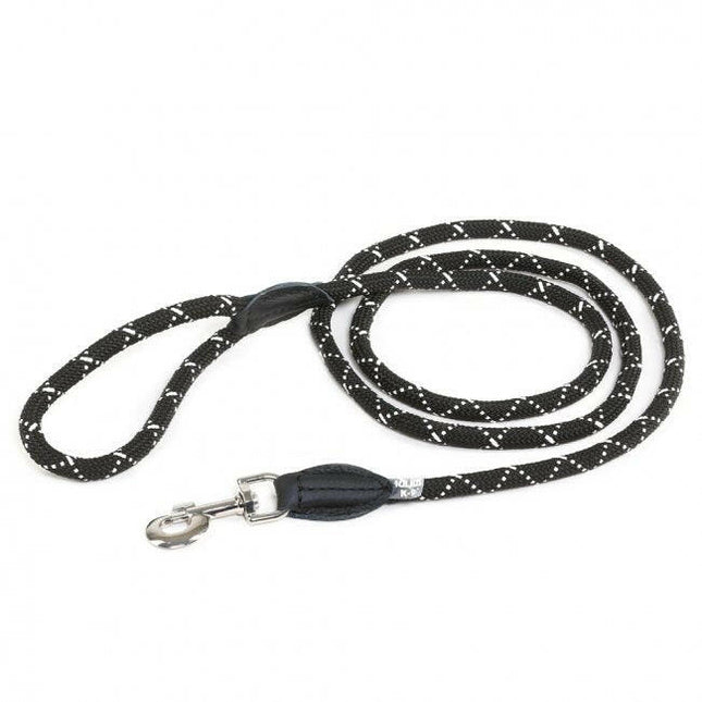 Julius - K9 Rope Leash - rope leash for dogs with leather finishing.