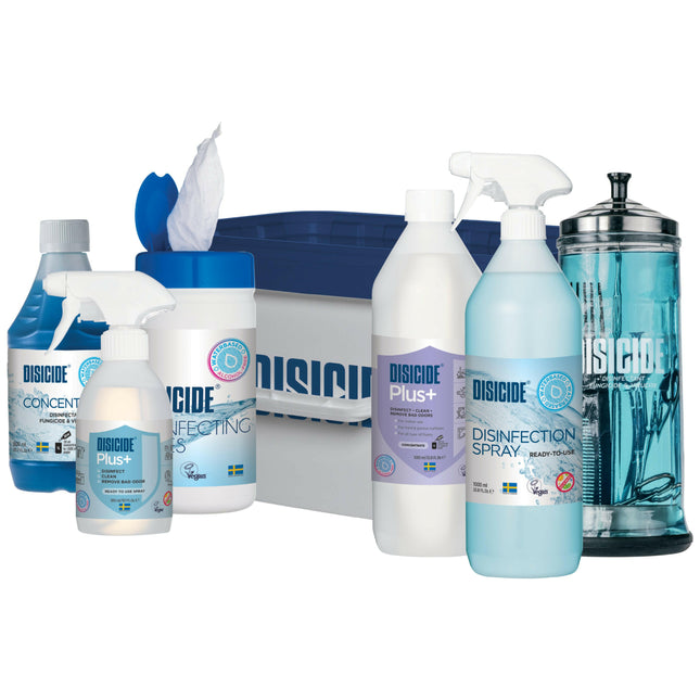 Disicide Start Set - professional set of products and accessories for disinfecting surfaces and tools.