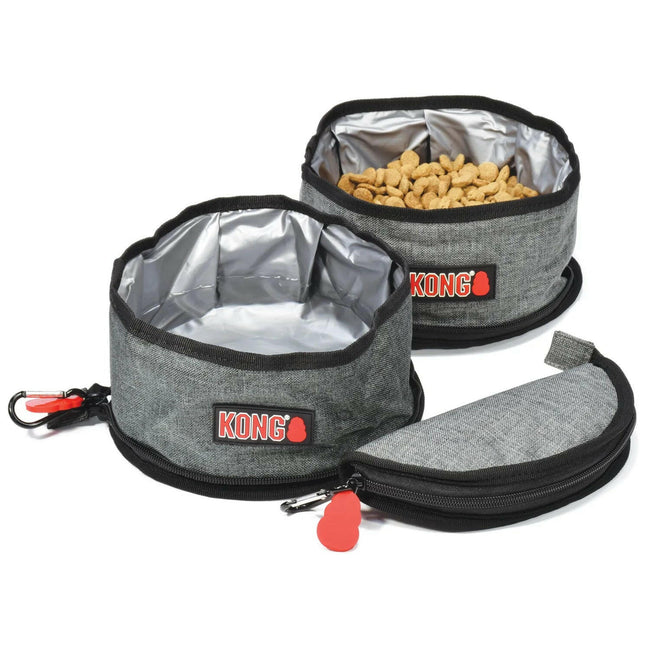 KONG Travel Fold-Up Bowl - travel bowl for dogs and cats.