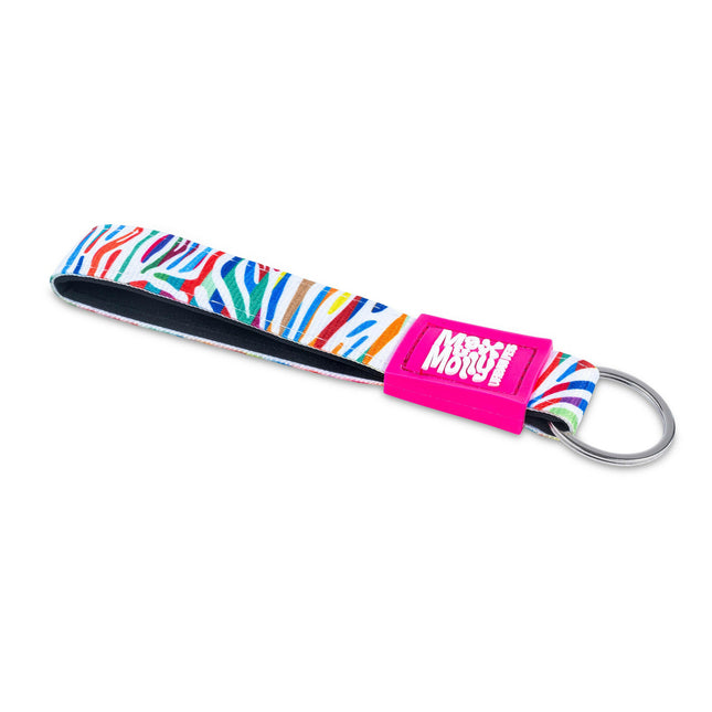 Max&Molly Key Ring Magic Zebra - keychain, pendant, rainbow zebra pattern.