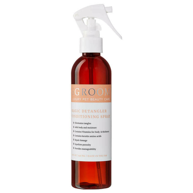 IGroom Magic Detangler Conditioning Spray - revitalizing conditioner for dogs and cats, making it easier to comb through fur.
