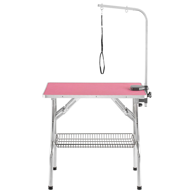 Blovi Grooming Table with Arm and Accessory Basket, Height 78cm.