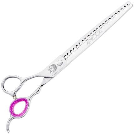 Kenchii Love Left Chunkers - grooming thinning shears for left-handed users, 22 teeth